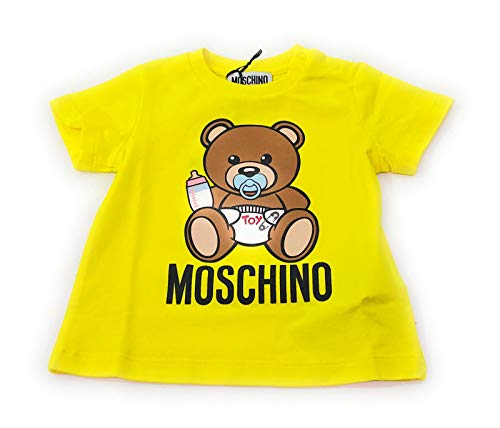 Moschino - Camiseta para bebé, diseño de oso amarillo 9-12 Meses