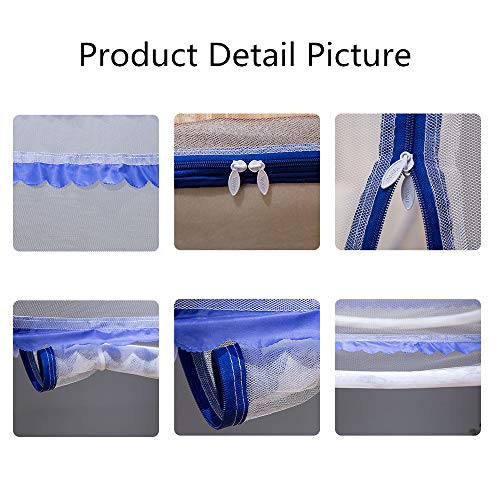 Mosquiteras desplegables para camas dobles, cremalleras de doble puerta mosquiteras portátiles para carpas instalación rápida y fácil sin productos químicos sin ganchos