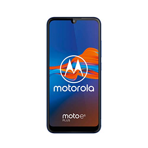 Motorola moto E6 plus (pantalla 6,1" max vision, doble cámara de 13 MP, 64GB/4 GB, Android 9.0, Dual SIM) Azul + Funda