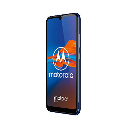 Motorola moto E6 plus (pantalla 6,1" max vision, doble cámara de 13 MP, 64GB/4 GB, Android 9.0, Dual SIM) Azul + Funda