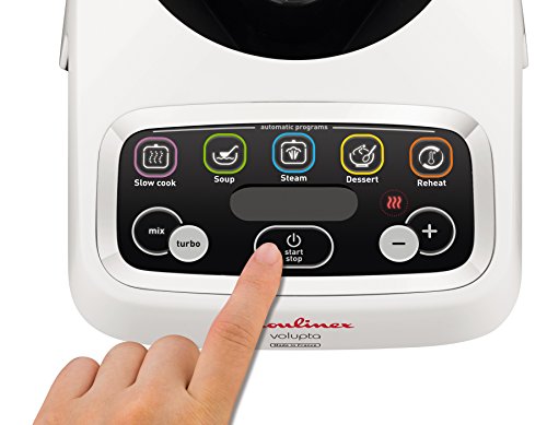 Moulinex HF404113 Robot de Cocina multifunción, Capacidad de 3 l, Interfaz intuitivo con 5 programas automáticos, 5 Accesorios, 1000 W, Plástico