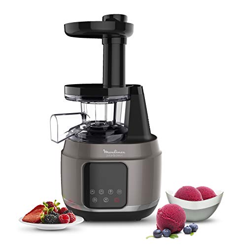 Moulinex Juice and Clean ZU420A10 - Licuadora para Frutas y Verduras, Control Pulpa Ajustable, Prensado Frío y Fácil Limpieza, Panel Manual, 2 Filtros y Boquilla Antigoteo