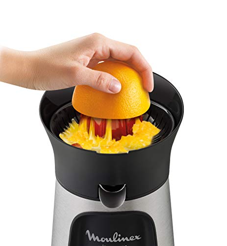 Moulinex Vitapress PC603D Exprimidor 100W de potencia con vertido directamente en el vaso, 3 conos para limones, naranjas, pomelos y tope antigoteo