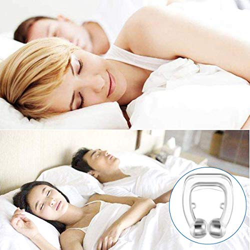 MOULLY 4Pcs Nuevo Tapones de Silicona Magnéticos Dispositivos Anti Ronquidos Soluciones Antirronquidos Clip de Nariz Solucion de Ronquidos Dilatador Antironquidos Nasal Dejar De Roncar Premium