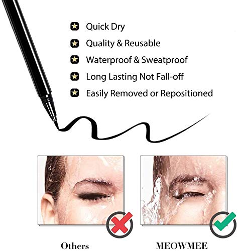 MOULLY Pestañas Magneticas Delineador Kit, 3D Pestañas Postizas Naturales Magnéticas Reutilizables, Impermeable Delineador, Reutilizables Pestañas Falsas Magnéticas