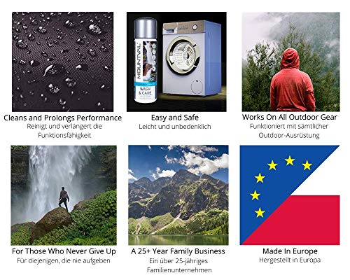 Mountval Wash & Care Limpiador para Ropa Técnica y Húmeda y para Equipamiento con Membranas Climáticas Incluido Gore-Tex.