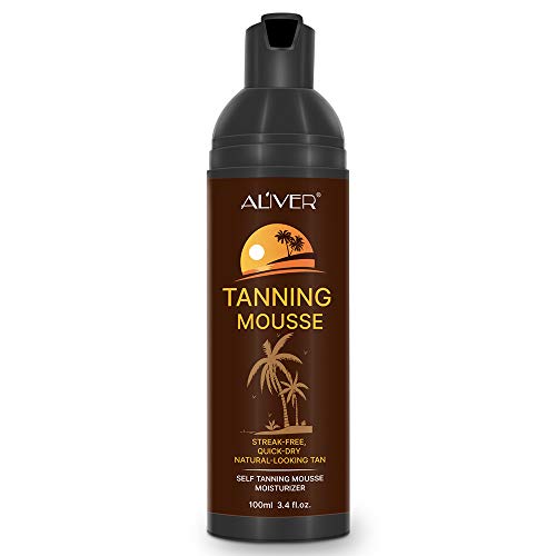 Mousse Autobronceador Mousse Hidratante Bronceador Orgánico Natural Bronceado Oscuro para Rostro, Cuerpo y Piel Sensible 100ml