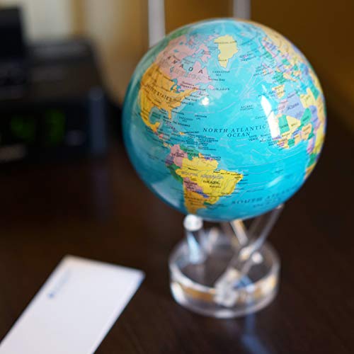 Mova El globo 4.5 pulgadas con un mapa político Azul