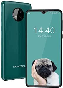 Móvil Libre, OUKITEL C19 Smartphone Dual SIM 4G,Pantalla HD+ de 6.49" 4000 mAh Bateria Triple Cámara Trasera de 13MP,2GB+16GB (256GB Ampliable) Telefono Movil Face ID,Verde