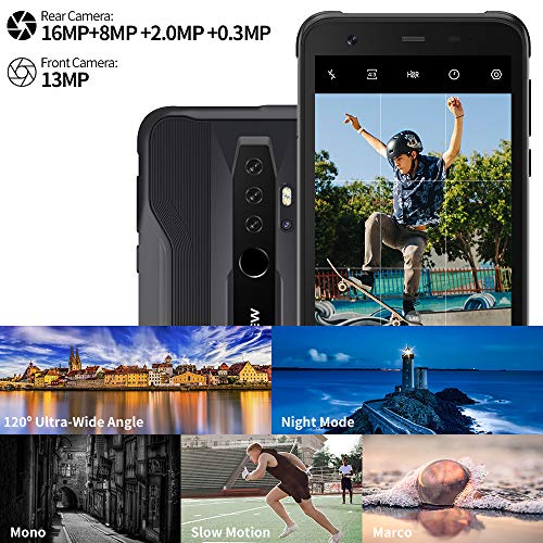Móvil Resistente, Blackview BV6300 Pro Android 10 Smartphone 4G con Cámara Cuádruple 16MP+13MP, Helio P70 Octa-Core, 6GB+128GB-SD 128GB, Batería 4380mAh, 5.7” HD+ Telefono Movil Antigolpes, NFC/GPS