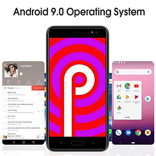 Moviles Libres 4G Android 9.0 Teléfono Móvil Libre 5.5 Pulgadas 16GB ROM/128GB TF, Quad Core Smartphone Libres 4800mAh Batería Dual SIM Dual Cámara Face ID Moviles Buenos