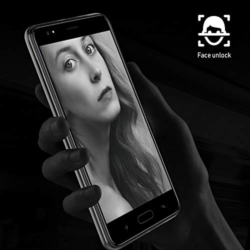 Moviles Libres 4G Android 9.0 Teléfono Móvil Libre 5.5 Pulgadas 16GB ROM/128GB TF, Quad Core Smartphone Libres 4800mAh Batería Dual SIM Dual Cámara Face ID Moviles Buenos