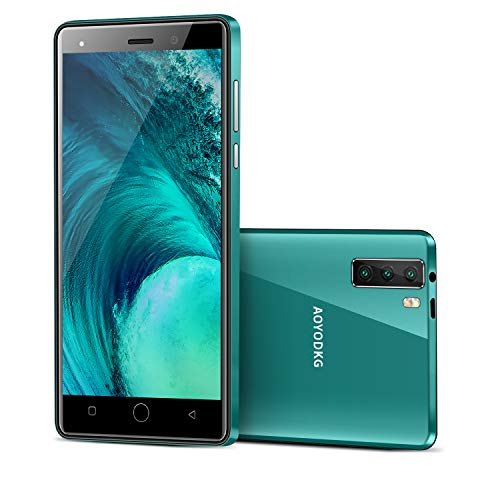 Moviles Libres Baratos 4G Tres Cámaras 8MP+5MP 1+16GB/128GB Android 9.0 Moviles Baratos y Buenos 5.0 Pulgadas Smartphone Libre 3400mAh Quad-Core 3 Ranuras Para Tarjetas (2 SIM +1 SD)