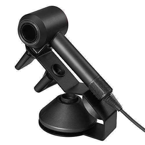MoYouno Soporte para secador de Pelo supersónico Dyson, Organizador de baño para Herramientas de Cuidado de secador de Pelo Dyson, Soporte para Boquilla, Soporte para Enchufe (Black)