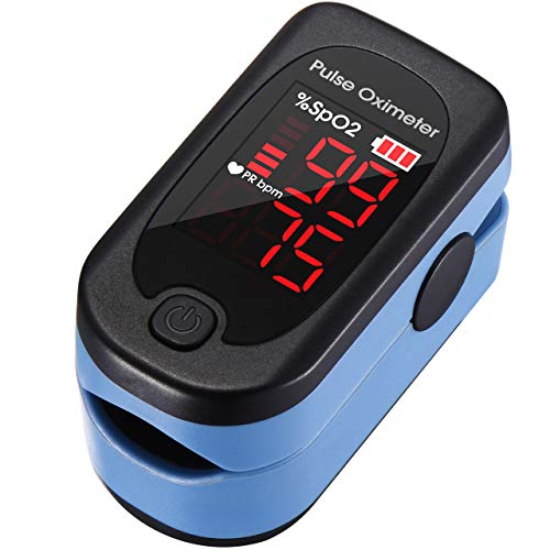 Mpow Oxímetro de Pulso, Pulsioxímetro de Dedo Digital con Pantalla LED, Lectura Instantánea，Para el cuidado de la salud familiar