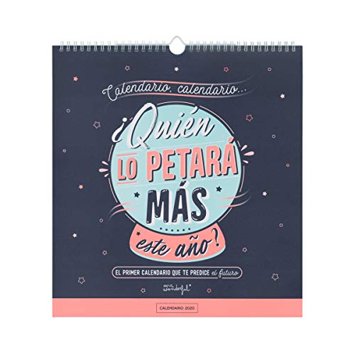 Mr. Wonderful WOA09847ES, Calendario de Pared 2020, Talla Única, Azul