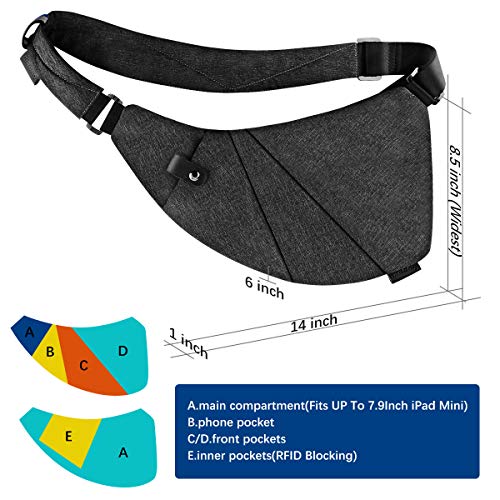 MRang Bolsa de Hombro Mochila Pecho Bolso Pecho Hombre Mochilas Ligeras Bolsas de Deporte Gym Bandolera Bolsa para Ciclismo Senderismo Escuela Viajar