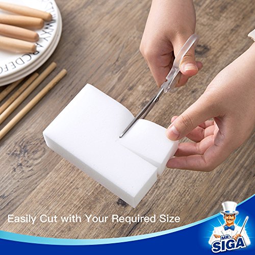 MR.SIGA - Esponja de melamina, 12 x 6 x 3 cm, 12 Unidades