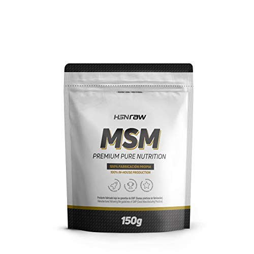 MSM en Polvo de HSN | MetilSulfonilMetano | Salud para los Huesos y Articulaciones | Forma biodisponible de azufre en polvo | Vegano, Sin Gluten, Sin Lactosa, 150g