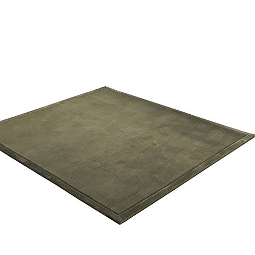 MSM No-resbalón Bebé Seguro Alfombras,3cm De Espesor Espesar Coral Fleece Estera,Niños Arrastrándose Alfombra para Salón,Bebé's Dormitorio Verde Oliva 100x200cm/39x79inch