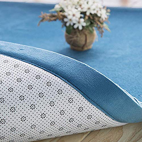 MSM Terciopelo De Coral Jugar Arrastrándose Estera,Espesar Guardería Bebé Bebé Niños Niños No-resbalón Alfombras,Estera De Yoga Almohadillas De Ejercicio Vino Rojo 100x200cm/39x79inch