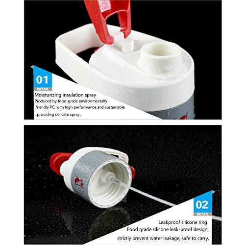 MSNLY Botella de Deportes al Aire Libre Creativa Taza de Espacio de Verano portátil Taza de plástico Grande Taza de Agua de Spray Botella de Agua