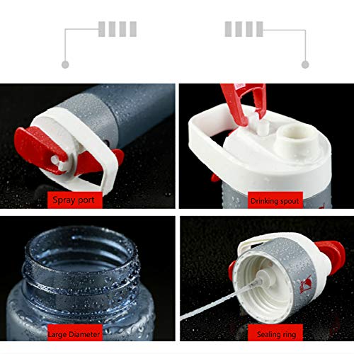 MSNLY Botella de Deportes al Aire Libre Creativa Taza de Espacio de Verano portátil Taza de plástico Grande Taza de Agua de Spray Botella de Agua