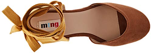 MTNG Collection 58935, Sandalias con Plataforma para Mujer, Marrón (Join Cuero/Mostaza/Lace Mostaza C49431), 37 EU