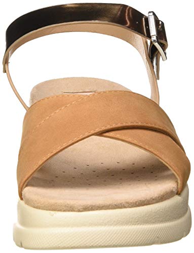 MTNG Collection 58975, Sandalias con Plataforma para Mujer, Marrón (Super Metallic Bronce/Matisse Camel C49882), 39 EU
