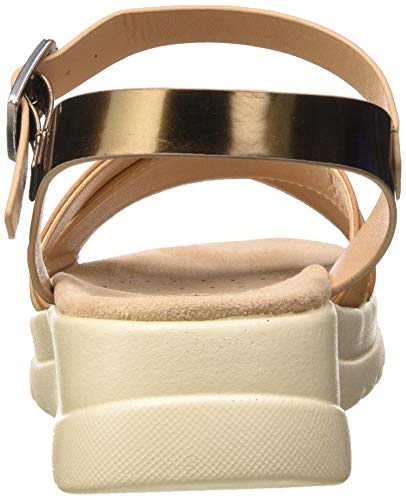MTNG Collection 58975, Sandalias con Plataforma para Mujer, Marrón (Super Metallic Bronce/Matisse Camel C49882), 39 EU