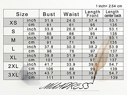 MUADRESS 6006 Vestido Cóctel Vintage A-línea Hi-Lo Elegante Mujer Flor Encaje Vestidos De Fiesta Verde M