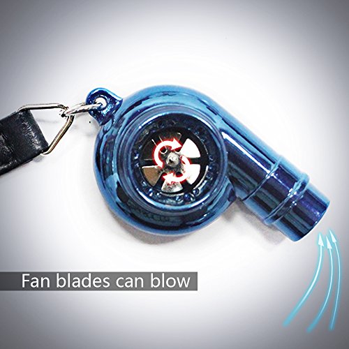 Muchkey - Llavero, diseño de turbina de coche, con sonido, Metal Blue