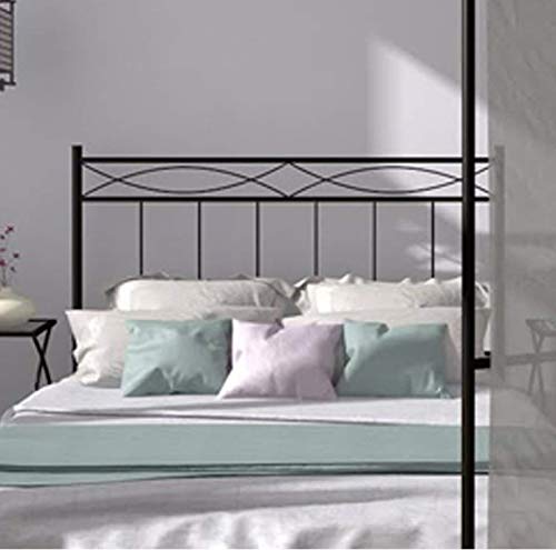 MUEBLIX | Cabecero de Forja NOVA | Cabecero de Cama Original de 135 cm | Cabezal de Cama Moderno | Para Camas Individuales | Color Negro | Excelente Acabado