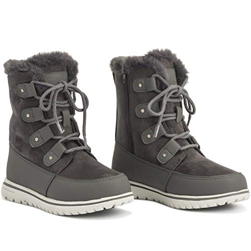 Mujer Acolchado Corto Nieve Invierno Piel Sintética Calentar Durable Impermeable Botas - 5 - GRE38 AYC0521