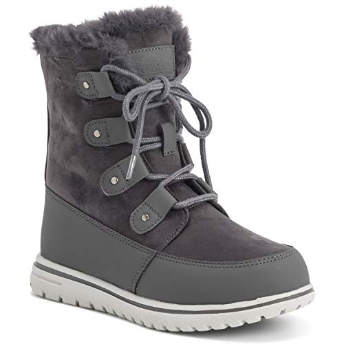 Mujer Acolchado Corto Nieve Invierno Piel Sintética Calentar Durable Impermeable Botas - 5 - GRE38 AYC0521