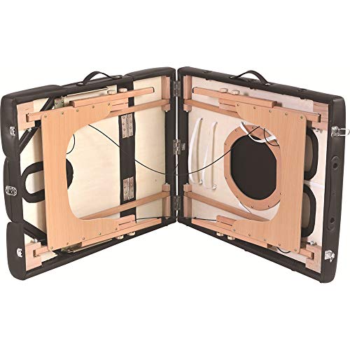 Mujer embarazada Mesa de Masaje Camillas de Masaje Plegable de 3 Secciones Camilla Portátil y Profesional con Patas de Madera Respaldo Regulable Bolsa de Transporte Reposacabezas