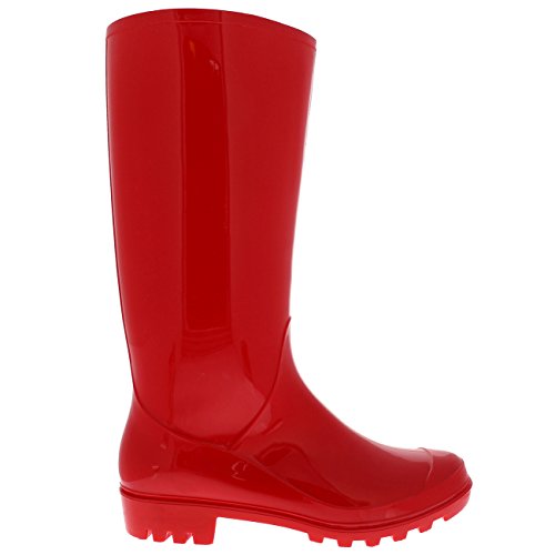 Mujer Original Alto Estiércol Invierno Nieve Impermeable Lluvia Botas De Goma Botas - Rojo Brillo - UK4/EU37 - BL0286