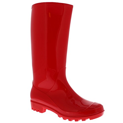 Mujer Original Alto Estiércol Invierno Nieve Impermeable Lluvia Botas De Goma Botas - Rojo Brillo - UK4/EU37 - BL0286