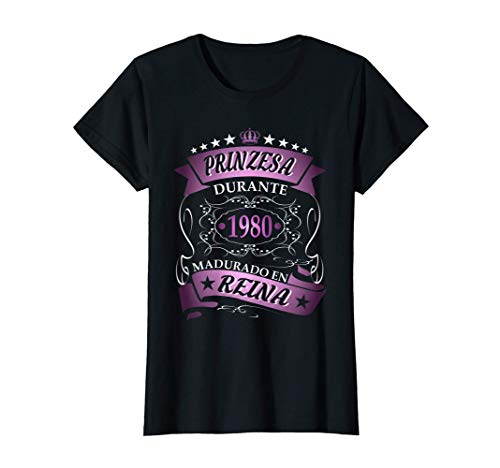 Mujer Regalo 40 cumpleaños mujeres 40 años 1980 Camiseta