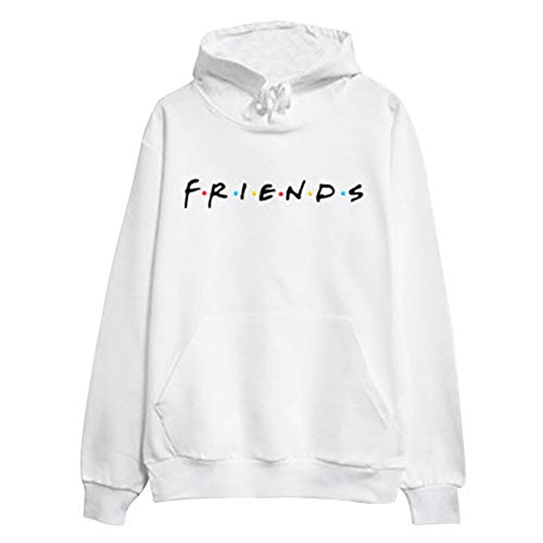 Mujer Sudaderas Friends Imprimir Sudadera Manga Larga Cuello Redondo Pullover Hip Hop Hoodie Camiseta Blusa Tops Suéter Otoño Invierno Casual