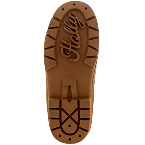 Mujer Un Arco De Piel Clásico De Altura Impermeable Invierno Rain Nieve Botas - Marrón Claro - 38