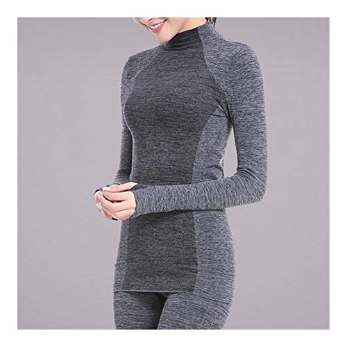 Mujeres De La Gimnasia Delgado Cerrado-fit Teñido De Manga Larga Camisas De La Yoga Fitness Ropa Deportiva Hoodies Correr TES De Las Tapas lyq&Shirts (Color : Gray, Size : L)