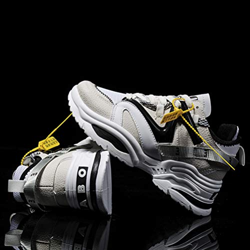 Mujeres Entrenadores Zapatos Casual Clunky Sneakers Encaje hasta Chunky Zapatos Atléticos Grueso Suela Deportes Cuña Tacón Zapatos de Gimnasio al Aire Libre