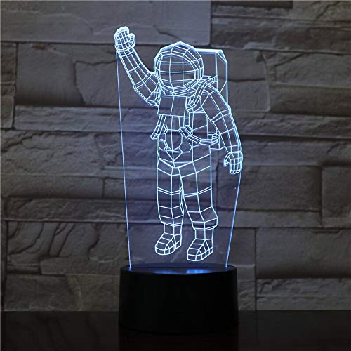Múltiples colores astronauta lámpara de escritorio escultura de cabecera figura sensor táctil lámpara decorativa niños astronauta LED luz de noche astronauta