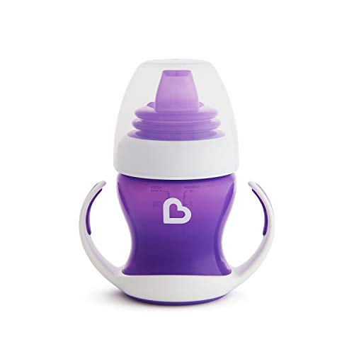Munchkin - Vaso de Transición con Boquilla Blanda, 4oz / 118 ml, Morado, pack de 2