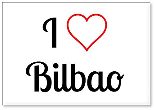 Mundus Souvenirs - Amo Bilbao, Imán para Nevera (diseño 3)