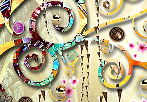 murando Cuadro en Lienzo Gustav Klimt 120x60 cm - 1 Parte Impresión en Material Tejido no Tejido Impresión Artística Imagen Gráfica Decoracion de Pared Arbol Piedras Arte l-A-0033-b-a