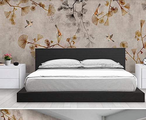 murando Fotomurales Ginkgo biloba Fotomural Decoración de Pared Papel pintado Fotomural 200x140cm/78.7x55.1in