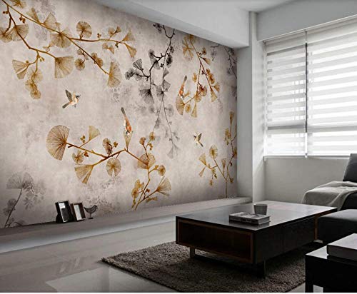 murando Fotomurales Ginkgo biloba Fotomural Decoración de Pared Papel pintado Fotomural 200x140cm/78.7x55.1in