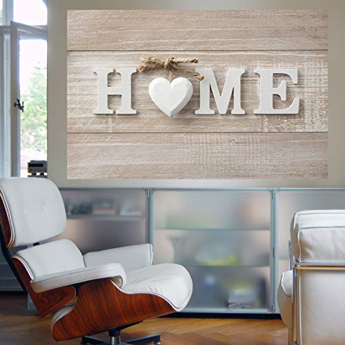 murimage Papel Pintado Home 3D 183 x 127 cm Incluye Pegamento corazón casa hogar madera escudo shabby chic sala de estar histórico viejo países worldmap Vintage Fotomurales